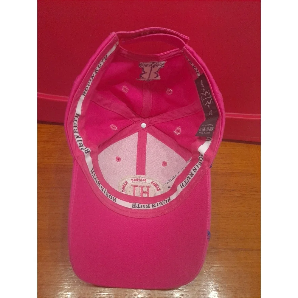Robin Ruth Pink Hawaii Baseball Hat Cap‎ Adjustable Sizing 100% Cotton